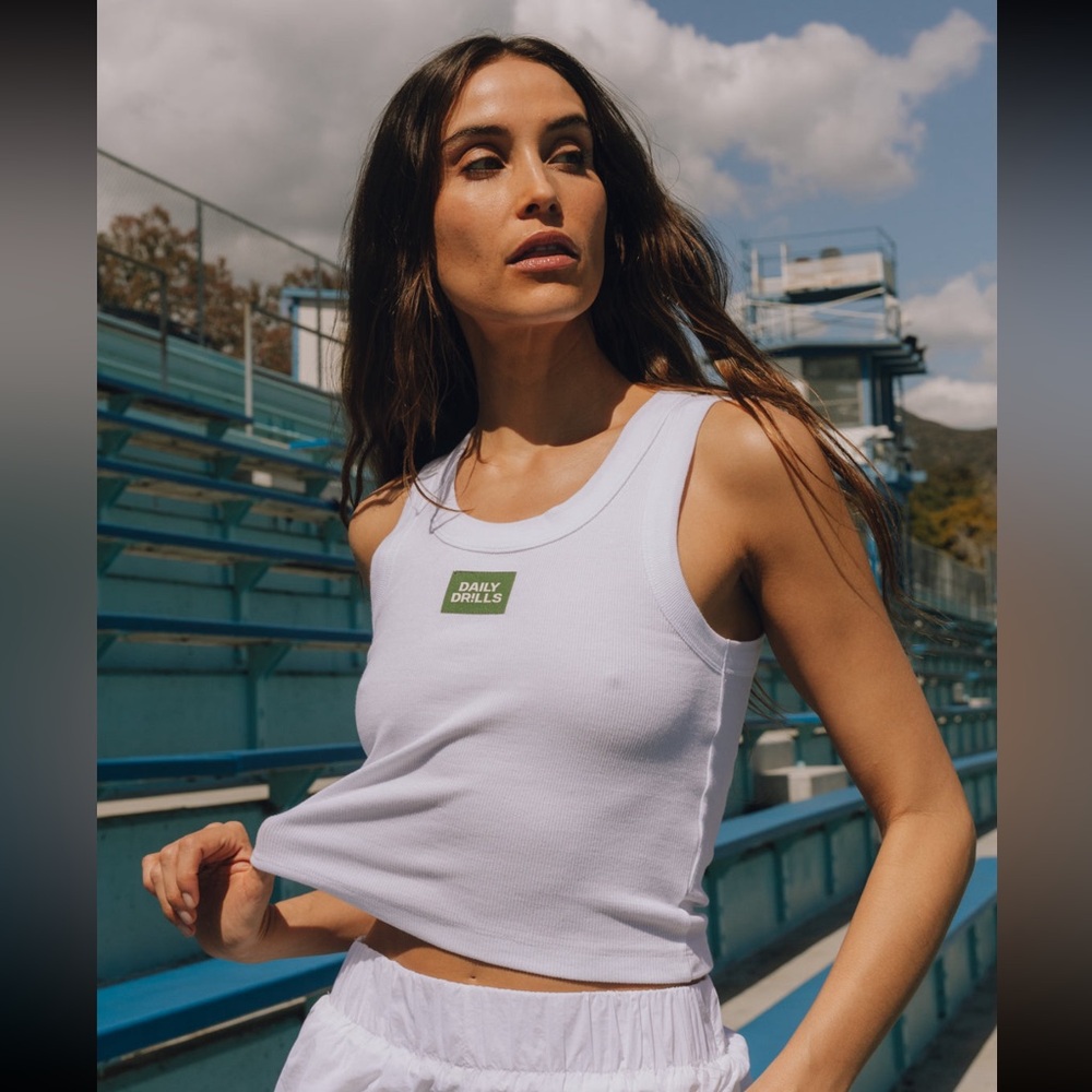 Daily Drills Logo Ribbed Tank